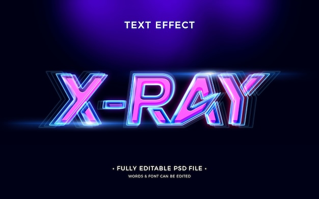 PSD x ray text effect