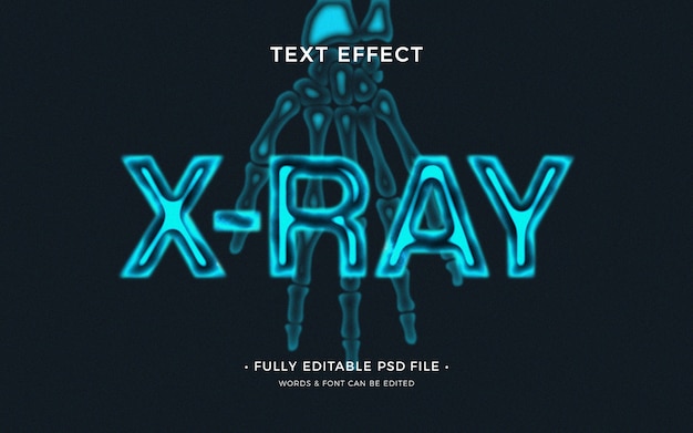 PSD x ray text effect