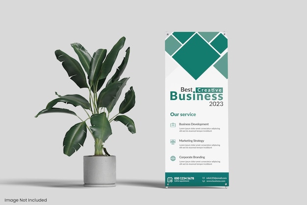 PSD x stand banner mockup design isolato