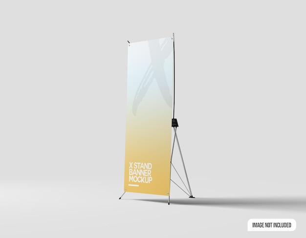 X stand banner mockup