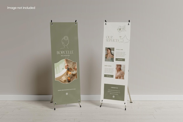 X stand banner mockup