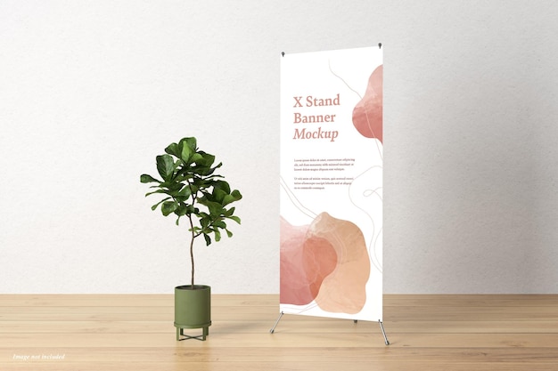 X stand banner mockup