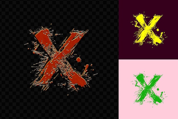 PSD x z ręcznie narysowanym stylem projektowania logo z literą w kształcie x identity branding concept idea art