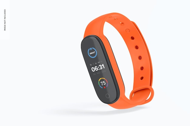 Xiaomi Mi Band 5 Mockup, Leaned