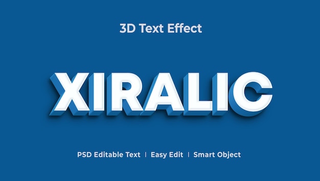 xiralic 3d text style effect mockup template premium