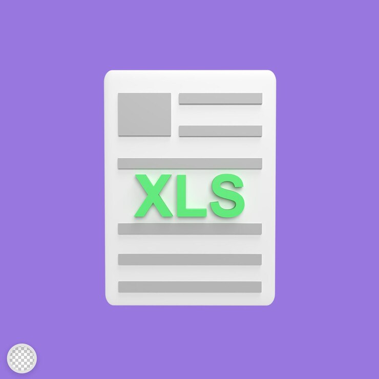 PSD xls file 3d icon model cartoon style concept render illustration