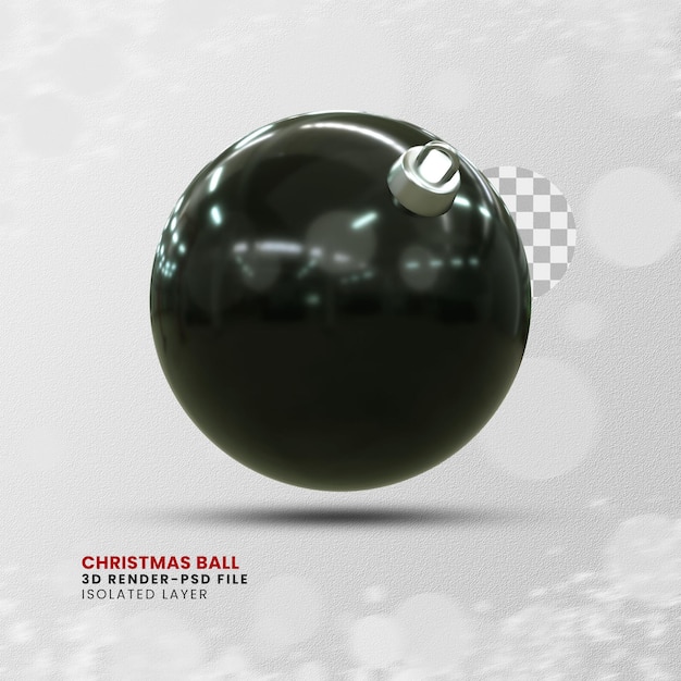 PSD xmas 3d realistic balls merry christmas and happy new year festive 3d balls