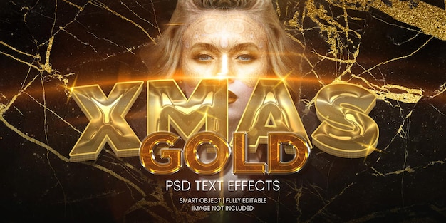 XMAS GOLD TEXT EFFECT