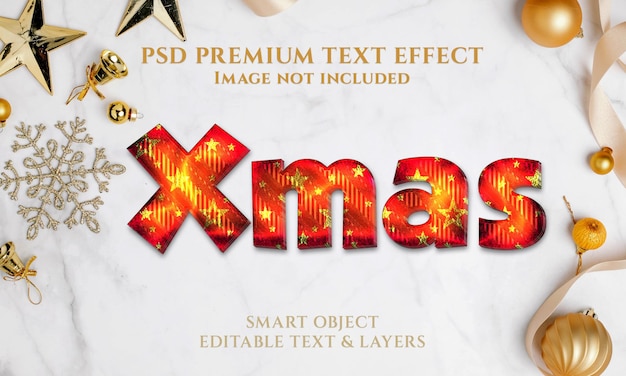 PSD xmas text effect design