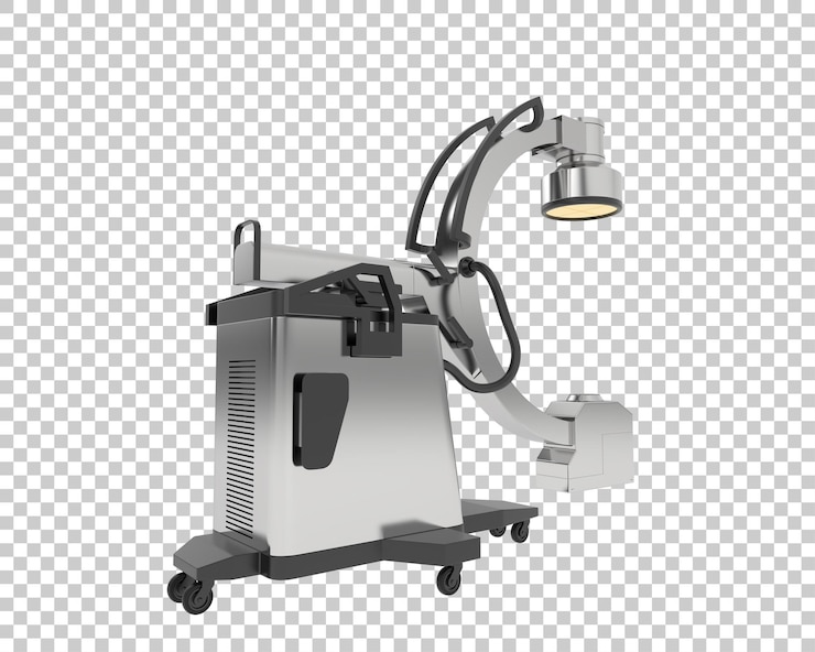 PSD xray machine on transparent background 3d rendering illustration