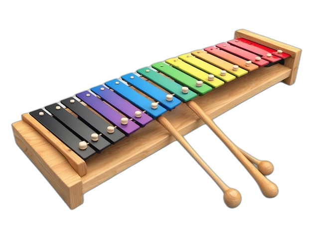 白い背景のXylophone PSDをダウンロードする