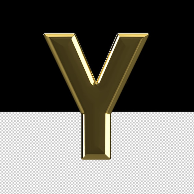 Y Letter teksteffect olie