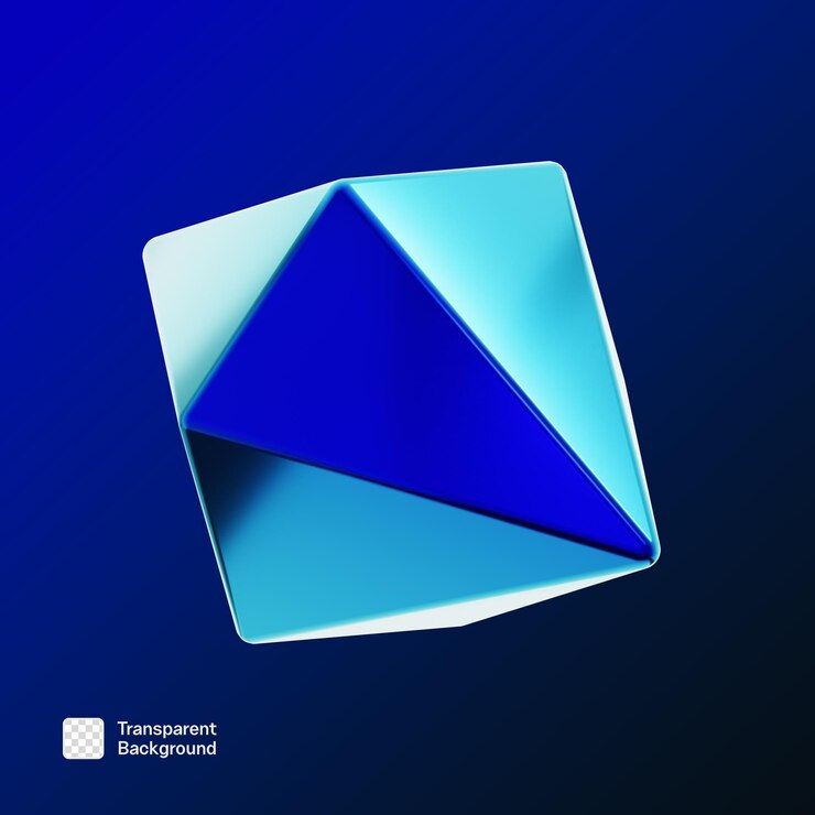 PSD y2k abstract geometric shape 3d icon png template