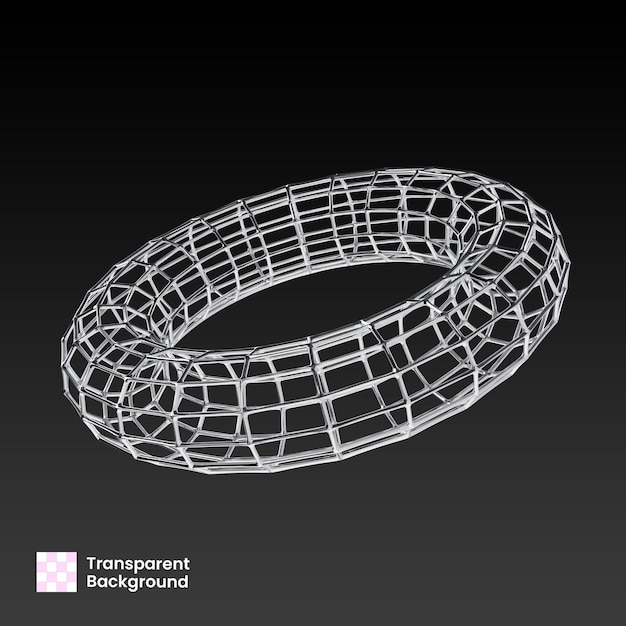 Y2K Chrome Torus draadframe