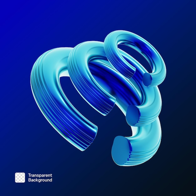 Y2K Geometric Shape 3D Icon szablon PNG