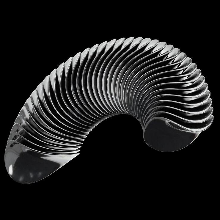 PSD y2k metal chrome abstract 3d icon illustration