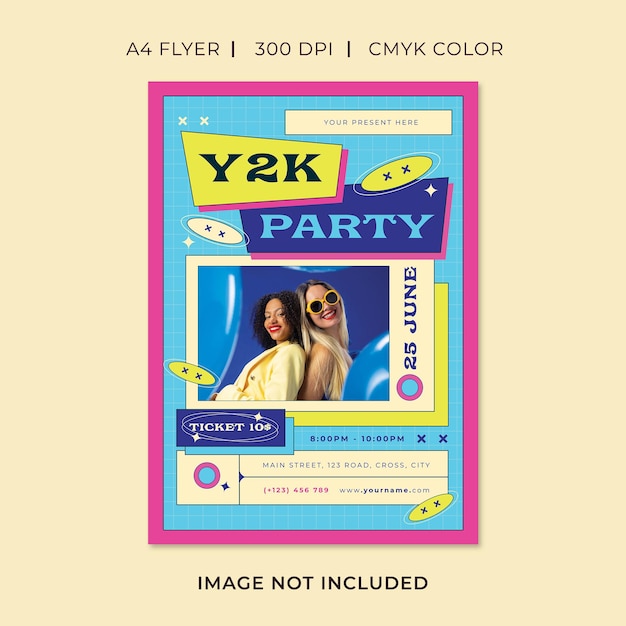 PSD y2k party flyer