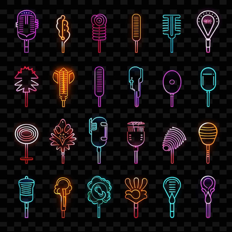 PSD y2k şekilleriyle canlı ve büyüleyici resimler için yaratıcı neon çizgili modern design öğeleri