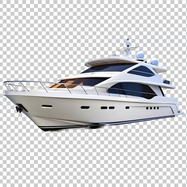 PSD yacht on transparent background