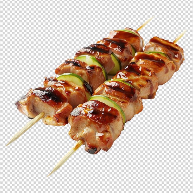 PSD yakitori isolated on transparent background png