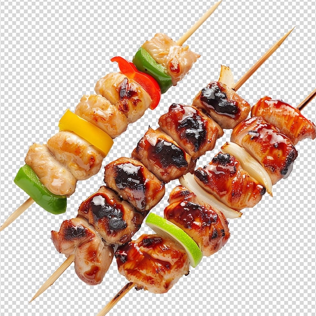 PSD yakitori isolated on transparent background png