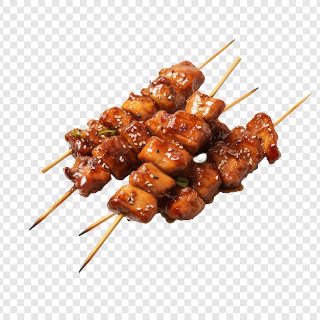 Yakitori isolato su uno sfondo trasparente