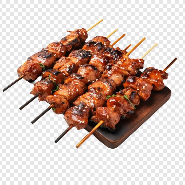 Yakitori isolated on transparent background