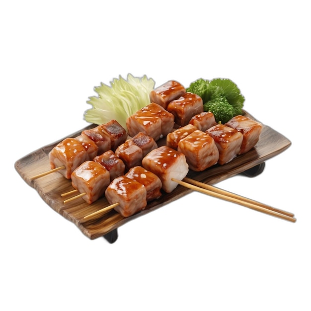 Yakitori psd on a white background