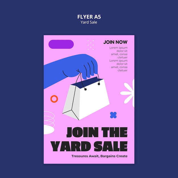 PSD yard sale poster template