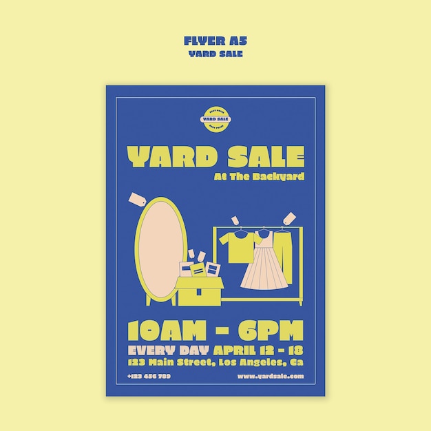 Yard sale poster template