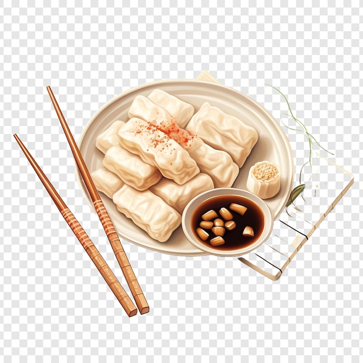 PSD yatsuhashi isolated on transparent background