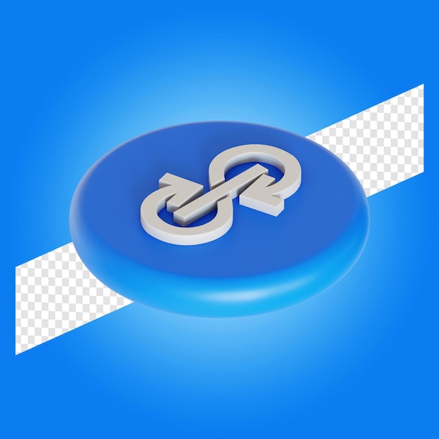 Yearn cryptocurrency symbol logo 3d illustration