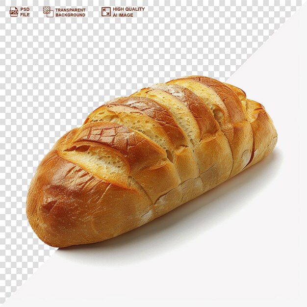 Yeast bread isolated on transparent background