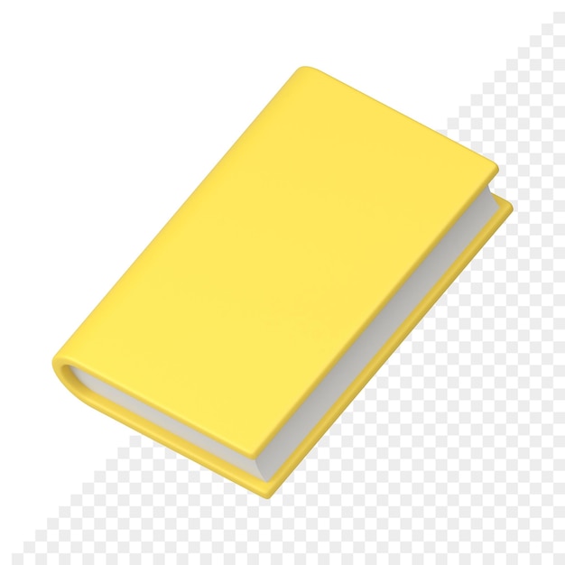 Yellow 3d book icon Hardcover educational literature