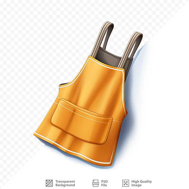 A yellow apron with a handle on it is used to measure the temperature