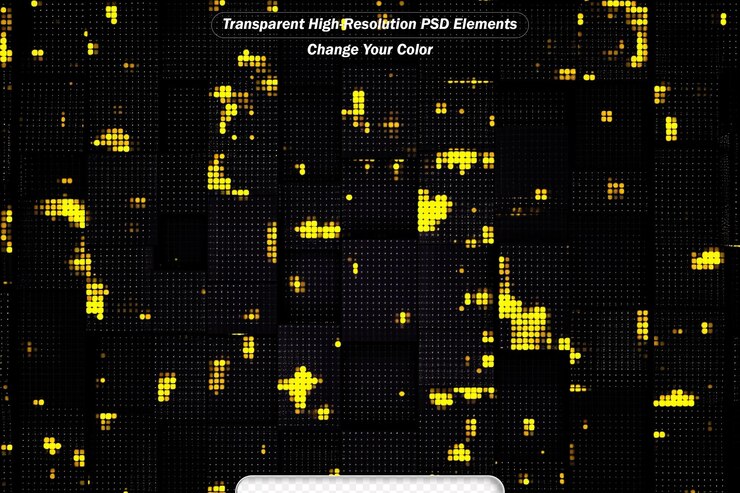 PSD yellow background lights