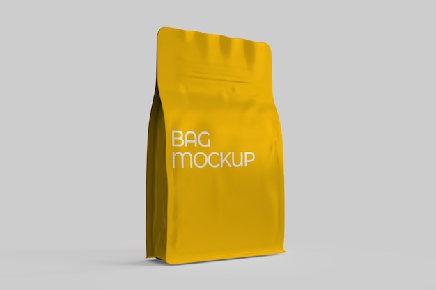 PSD a yellow bag that says bag mockup on it