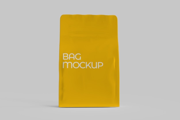 A yellow bag with the word bag mockup on it