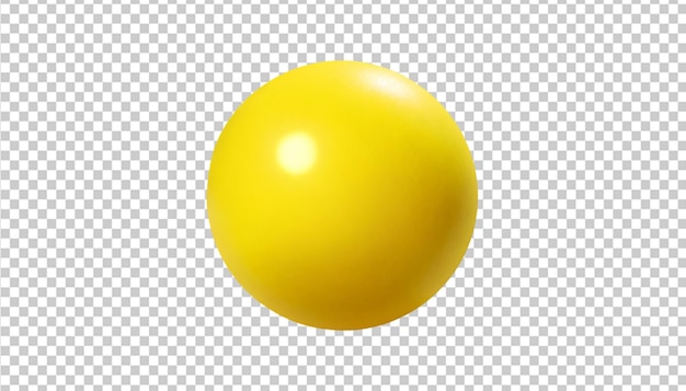 PSD 透明な背景に隔離された黄色い球球