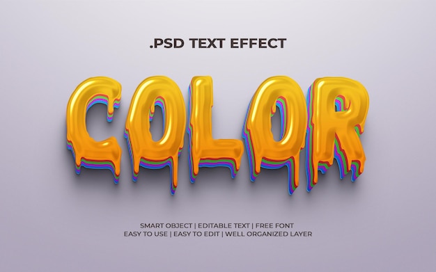 yellow balloon color text effects