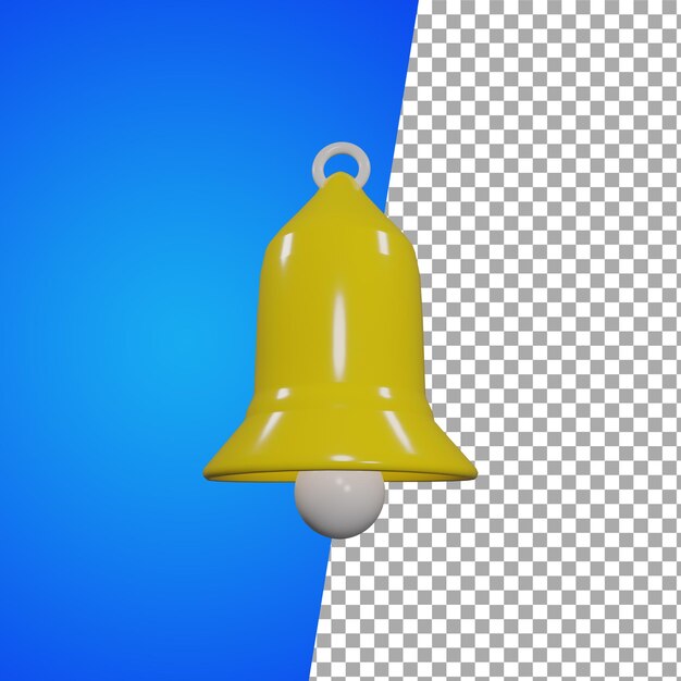 Yellow bell 3d render object