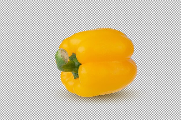 PSD yellow bell pepper isolated on alpha background