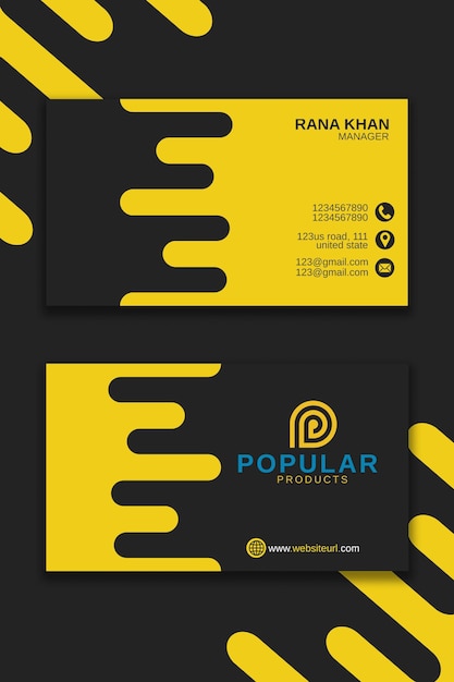 PSD yellow and black logo design