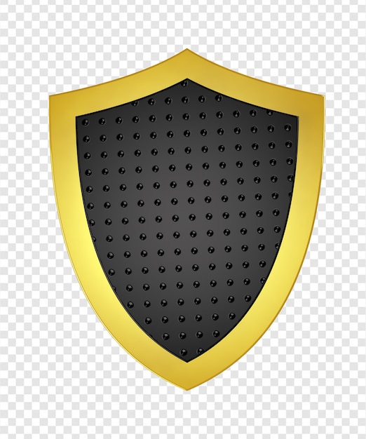 Yellow and black shield