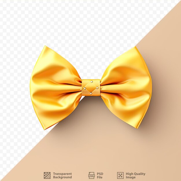 Yellow bow tie for women s fashion and ornamentation
