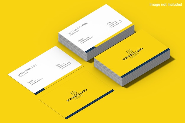 Mockup di biglietto da visita giallo