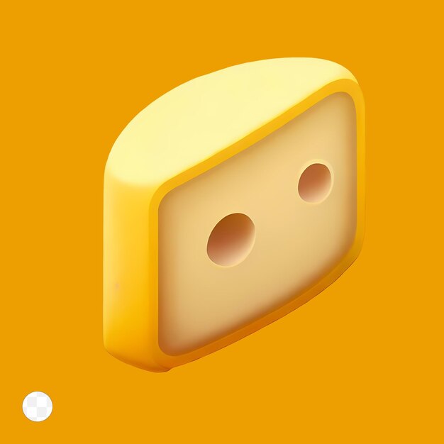 PSD a yellow cheese with holes in the middle