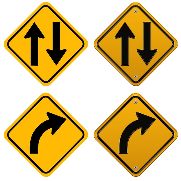 Yellow code signs