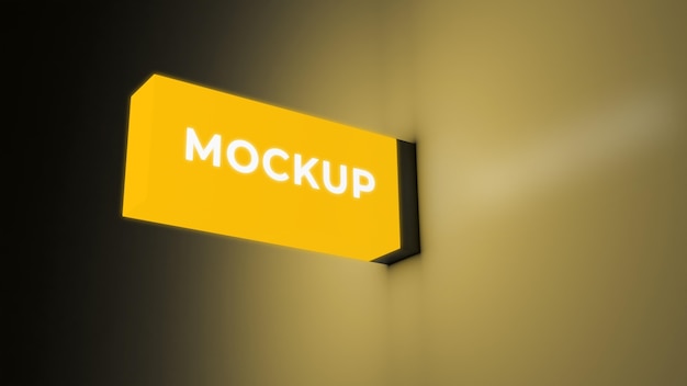 yellow colour night business sign