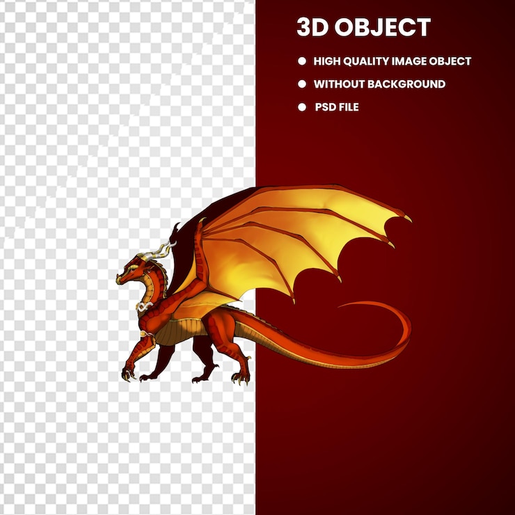 PSD yellow dragen